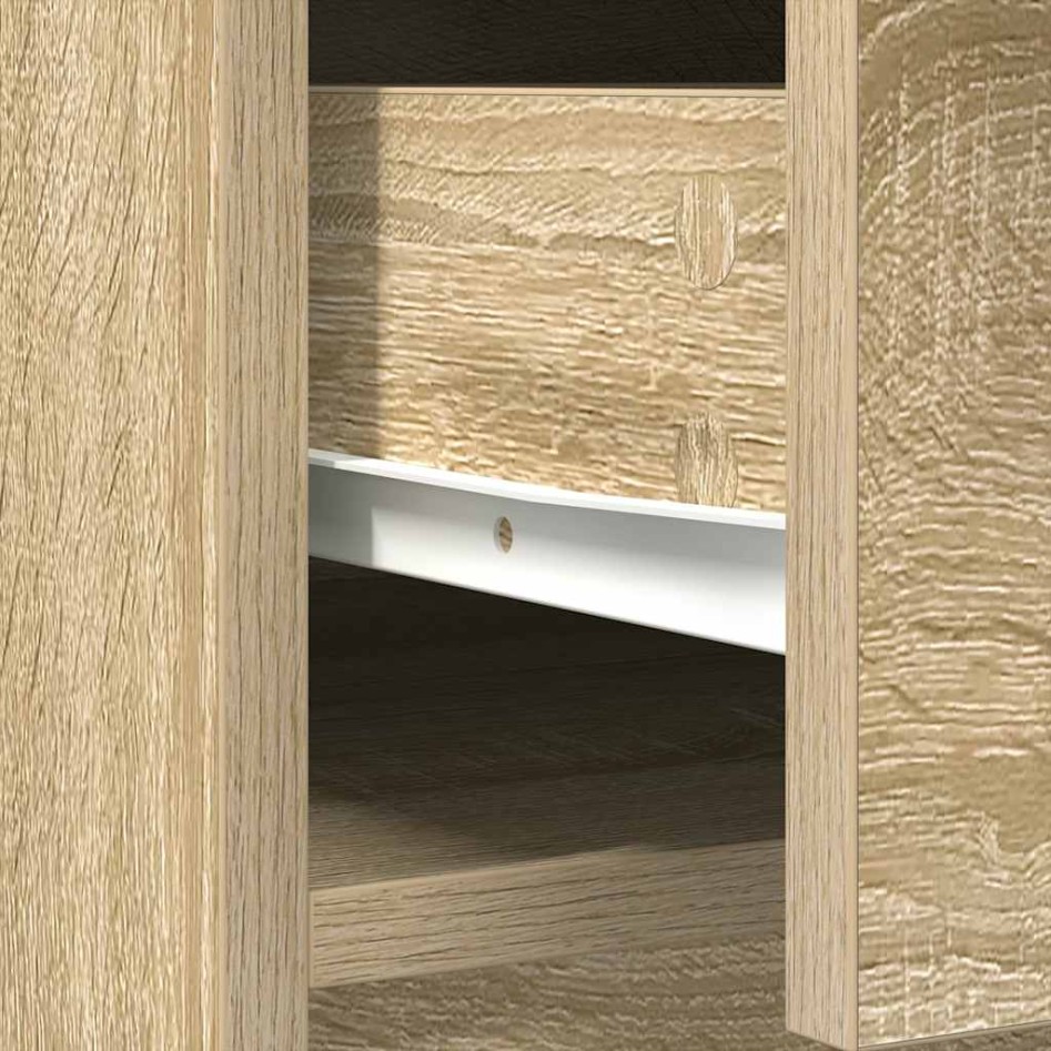 Aparador con cajones y puertas roble Sonoma 73x31x90