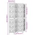 Biombo separador de 4 paneles madera maciza paulownia