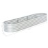 Arriate de acero galvanizado plateado 320x80x44