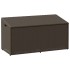 Caja de almacenaje jardín ratán sintético marrón 110x50x58