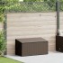 Caja de almacenaje jardín ratán sintético marrón 110x50x58