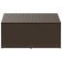 Caja de almacenaje jardín ratán sintético marrón 110x50x58