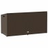 Caja de almacenaje jardín ratán sintético marrón 110x50x58