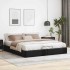 Estructura de cama otomana sin colchón negro 200x200