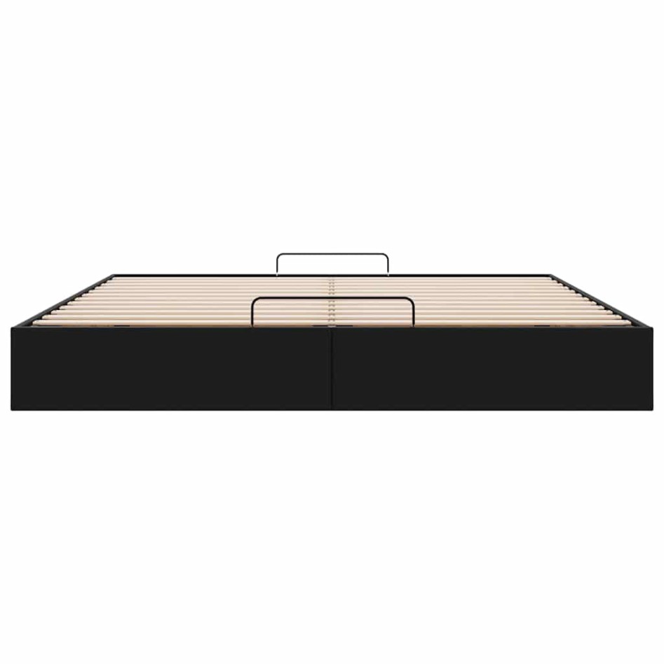 Estructura de cama otomana sin colchón negro 200x200