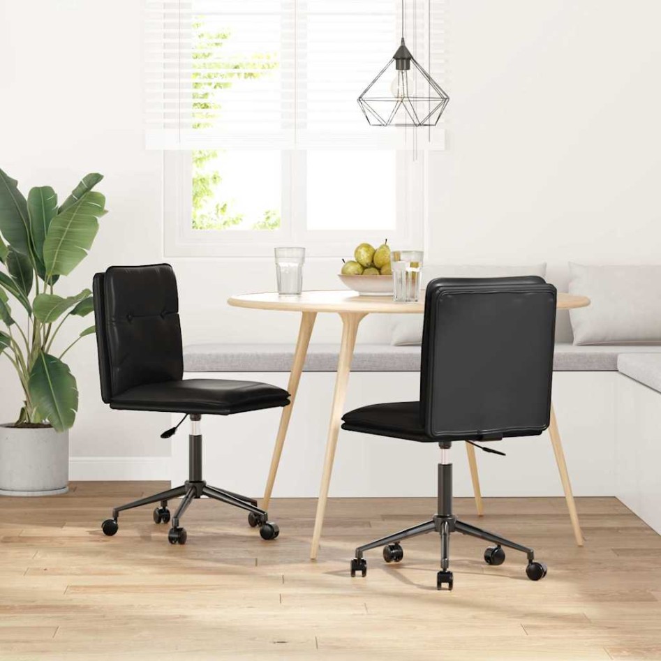 Sillas de comedor 2 unidades cuero sintético