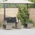 Set de muebles de jardín 5 pzas y cojines apilables gris