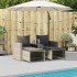 Set de muebles de jardín 5 pzas y cojines apilables gris