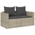 Set de muebles de jardín 5 pzas y cojines apilables gris