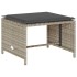 Set de muebles de jardín 5 pzas y cojines apilables gris