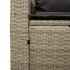 Set de muebles de jardín 5 pzas y cojines apilables gris