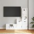 Muebles de TV 4 uds. con almacenaje ODDA blanco madera