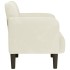 Sillón con reposabrazos en terciopelo color crema 54
