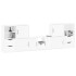 Muebles de TV 5 uds. con almacenaje ODDA blanco madera