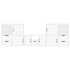 Muebles de TV 5 uds. con almacenaje ODDA blanco madera