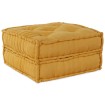 Puf modular de tela amarillo 70x70x36