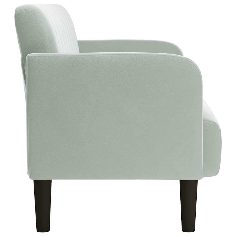 Sofá Loveseat gris claro 109 cm