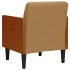 Sillón con reposabrazos de terciopelo marrón 55