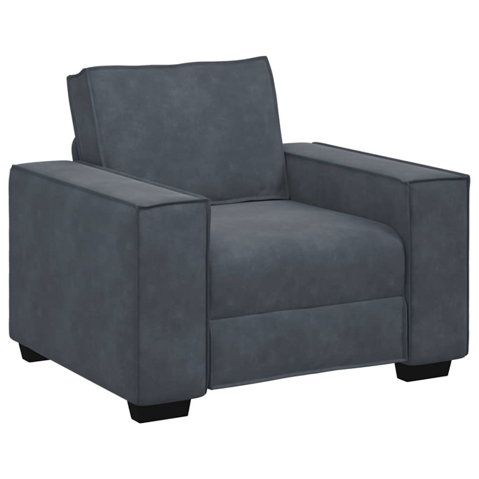 Sillón de terciopelo gris oscuro  59