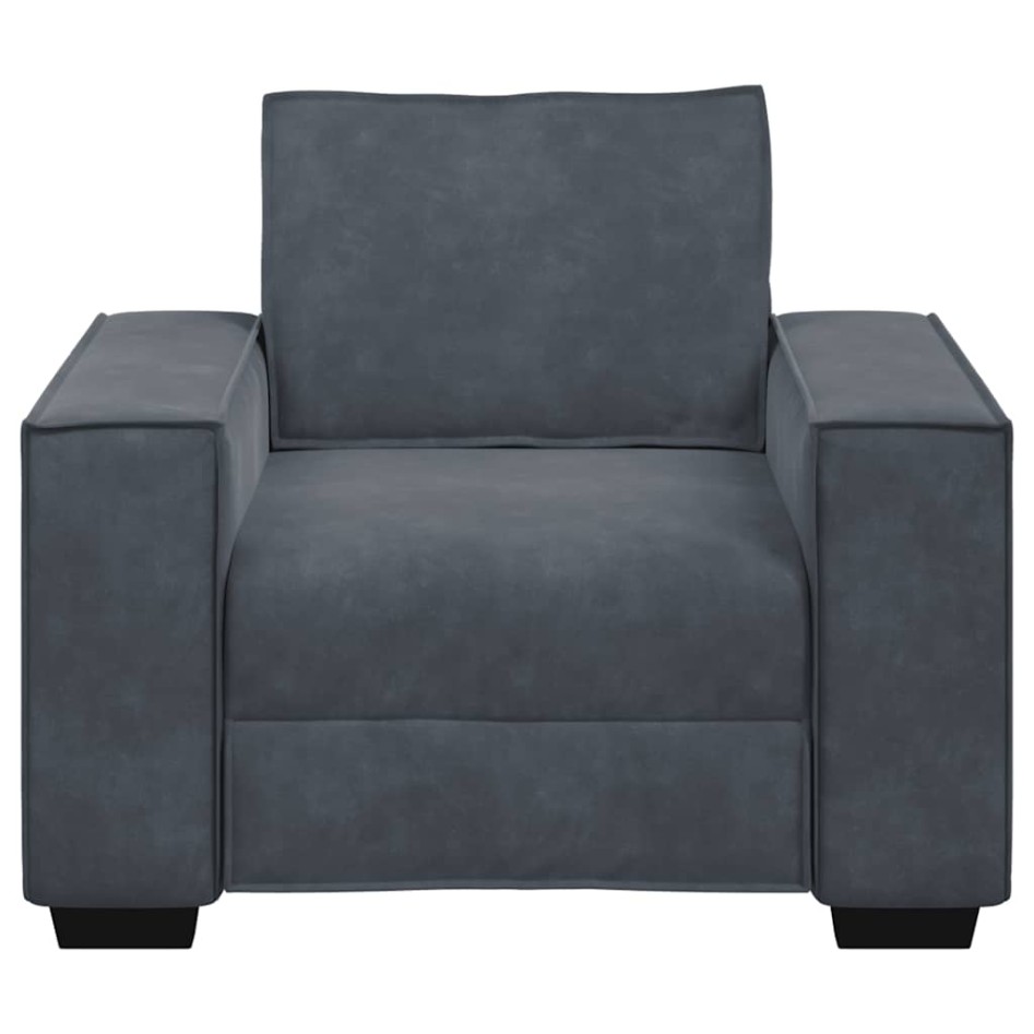 Sillón de terciopelo gris oscuro  59