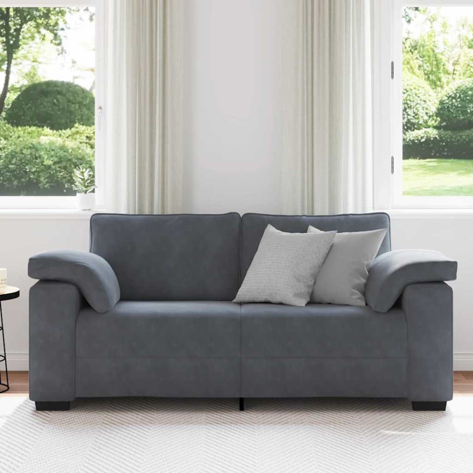Sofá Loveseat gris oscuro 140 cm