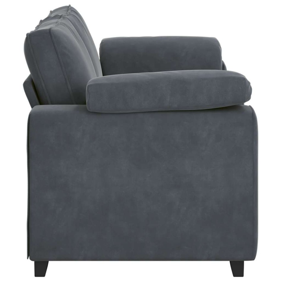 Sofá Loveseat gris oscuro 140 cm