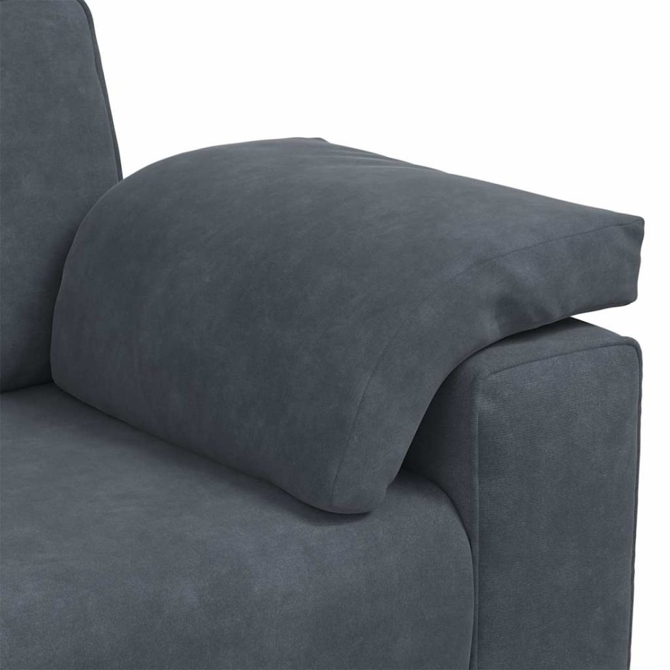 Sofá Loveseat gris oscuro 140 cm