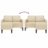 Sofá de 2 plazas con chaise longue en forma L tela crema 125