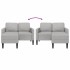 Sofá de 2 plazas con chaise longue en forma L gris nube 125