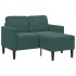 Sofá de 2 plazas con chaise longue forma L verde oscuro 125