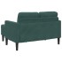 Sofá de 2 plazas con chaise longue forma L verde oscuro 125