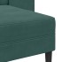 Sofá de 2 plazas con chaise longue forma L verde oscuro 125