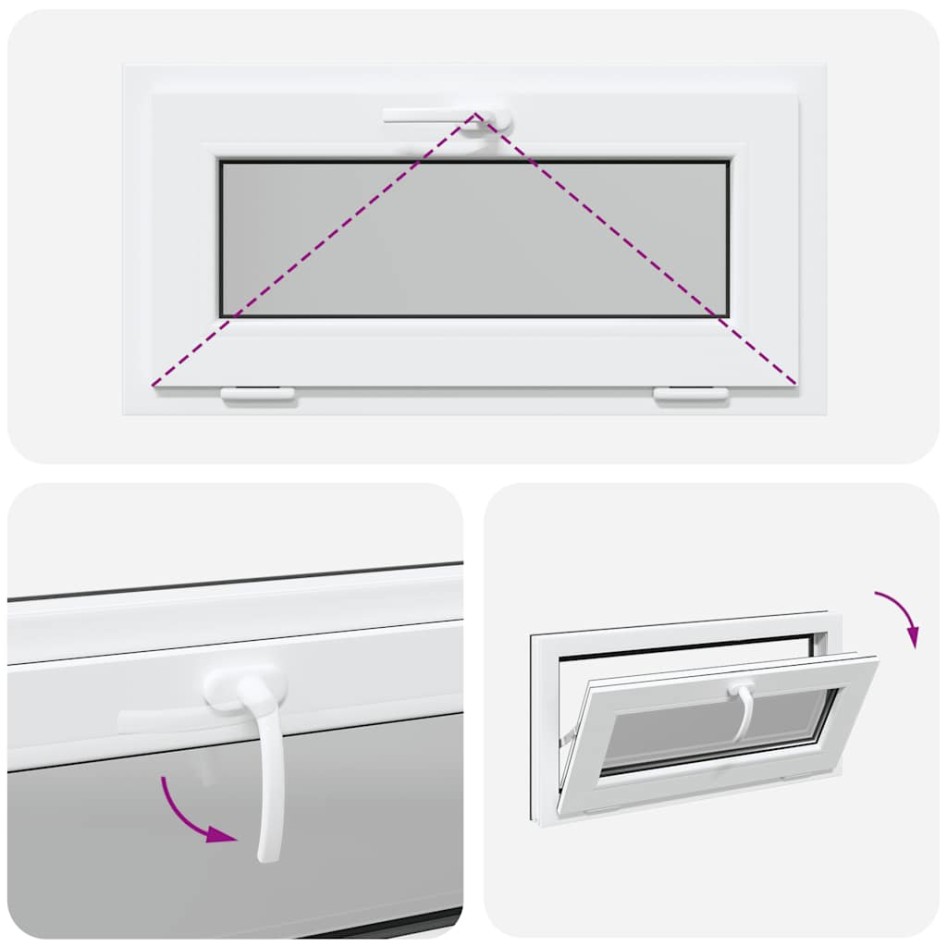 Ventana de sótano RISOR 80x40 cm oscilobatiente 3