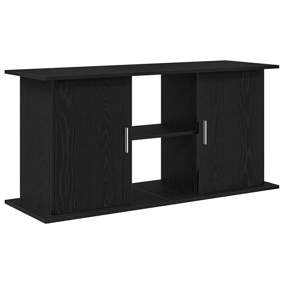 Soporte para acuario de madera de roble negro 121x41x58