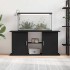 Soporte para acuario de madera de roble negro 121x41x58