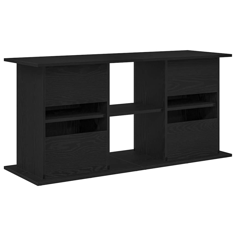 Soporte para acuario de madera de roble negro 121x41x58