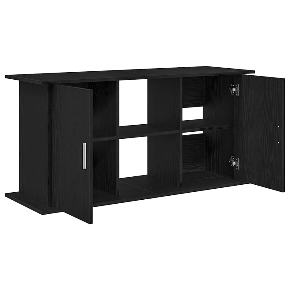 Soporte para acuario de madera de roble negro 121x41x58