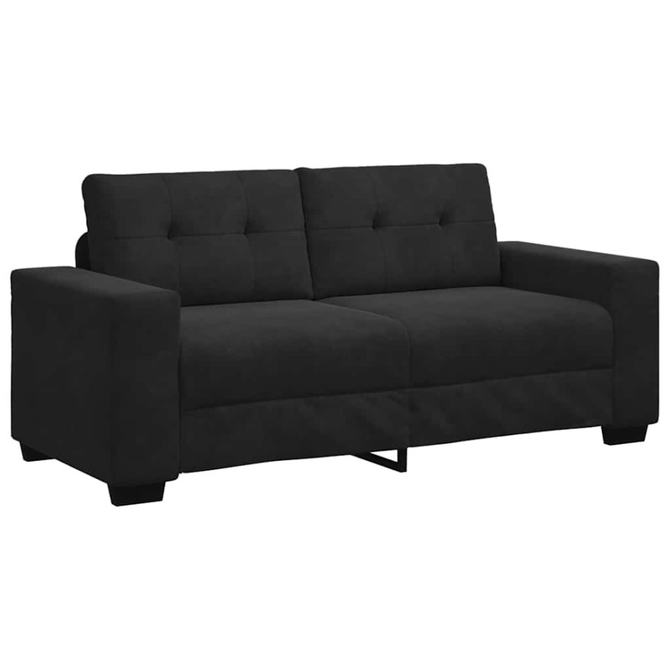 Sofá Loveseat Terciopelo Negro 140