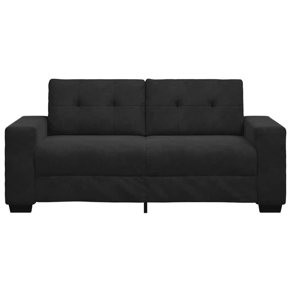 Sofá Loveseat Terciopelo Negro 140