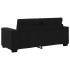 Sofá Loveseat Terciopelo Negro 140
