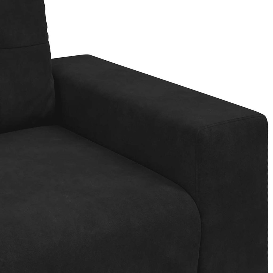 Sofá Loveseat Terciopelo Negro 140