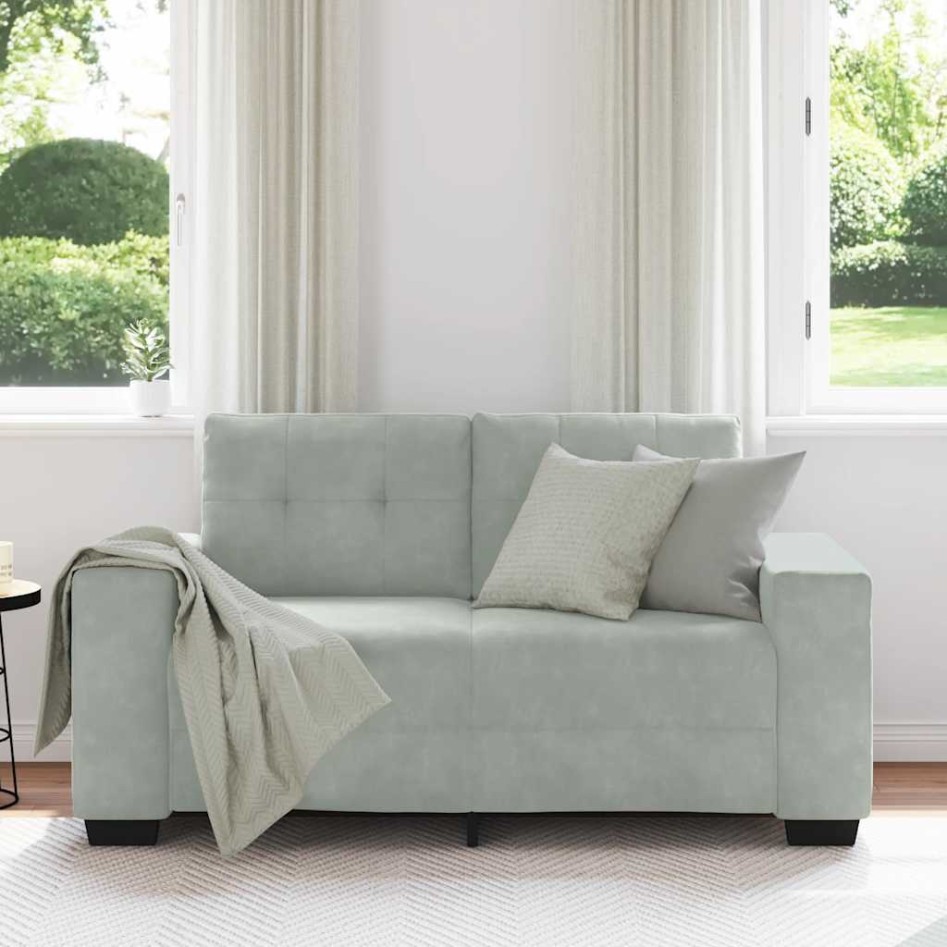 Sofá Loveseat gris claro 120 cm