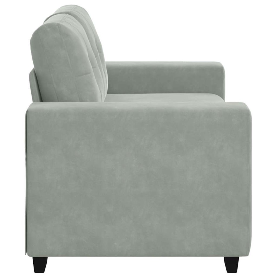 Sofá Loveseat gris claro 120 cm