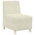Sillón de terciopelo color crema 55