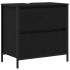Juego de muebles de baño 2 pzas roble negro Madera