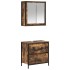 Set de muebles baño 2 pzas madera contrachapada roble