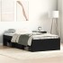 Estructura de cama sin colchón roble negro 90x200