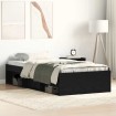 Estructura de cama sin colchón roble negro 90x200 cm