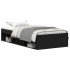 Estructura de cama sin colchón roble negro 90x200