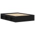 Estructura de cama sin colchón roble negro 135x190